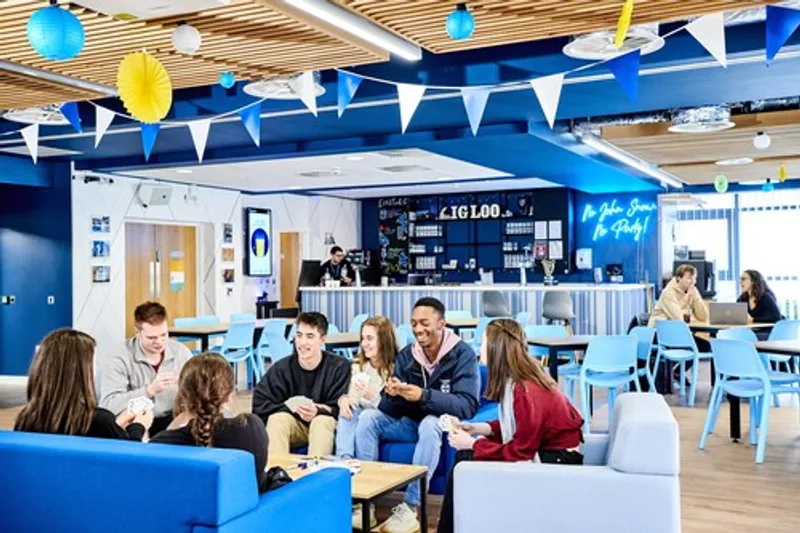 Students in the Igloo bar